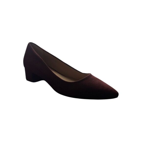 Alfani Step N Flex Cashh Women Pointed Toe Pump Heel Dark Berry Suede Sz 6M - Picture 2 of 8